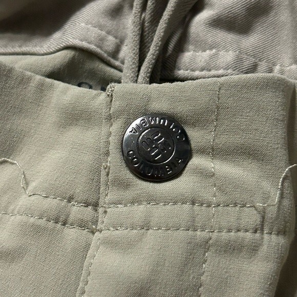 Columbia Omni-Shield Cropped Pants, Size 8 Tan Snap Drawstring Lightweight - Picture 7 of 13